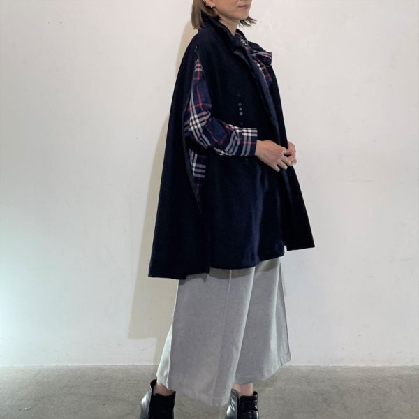 画像3: [cocora]コート ファスナー付きモッサマント (3)