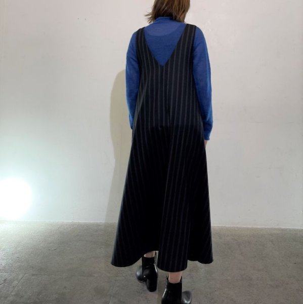 画像2: [cocora]ワンピース ストライプジャンスカ (2)