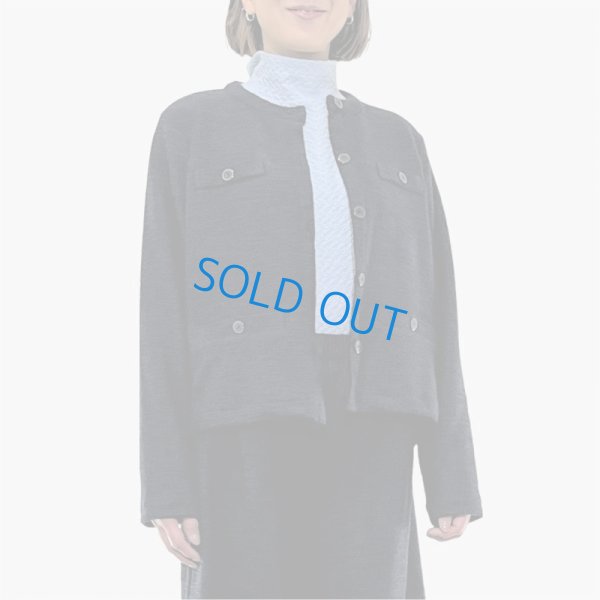 画像9: [cocora]カットソー 布帛使いクルージャケット (9)