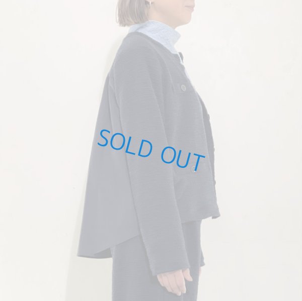 画像10: [cocora]カットソー 布帛使いクルージャケット (10)