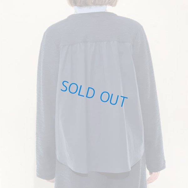 画像11: [cocora]カットソー 布帛使いクルージャケット (11)