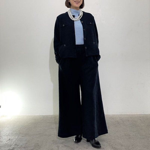 画像12: [cocora]カットソー 布帛使いクルージャケット (12)