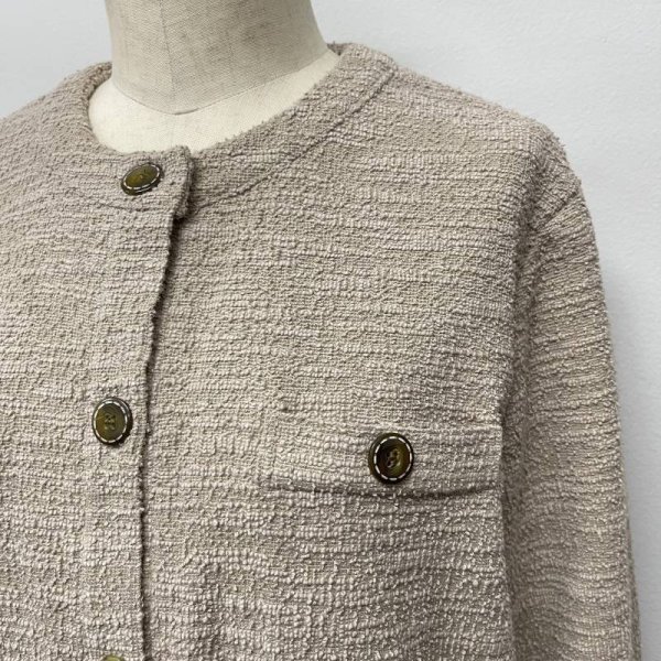 画像6: [cocora]カットソー 布帛使いクルージャケット (6)