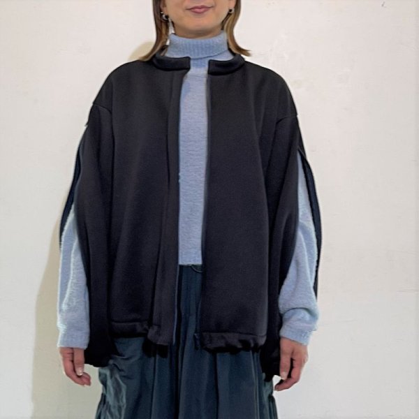 画像2: [cocora]ジャケット 袖ＺＩＰハイネックブルゾン (2)