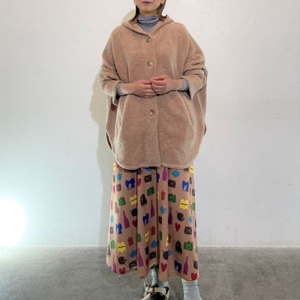 画像3: [cocora]ニット フードニットコート (3)