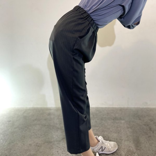 画像4: 洗える 美シルエット ゆったりペグトップパンツ (4)