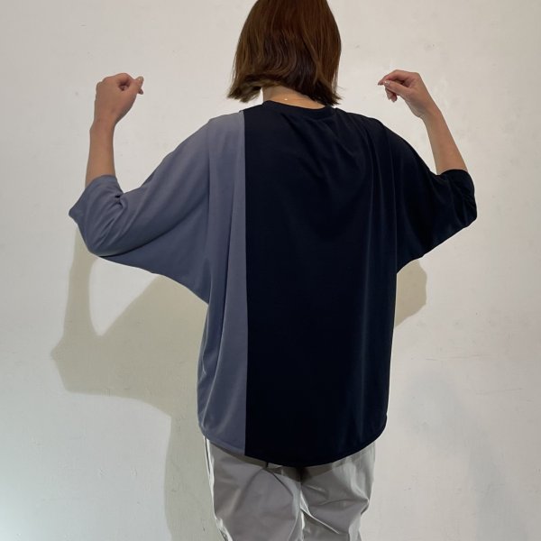 画像4:  吸水速乾 釦あきドルマンTシャツ (4)