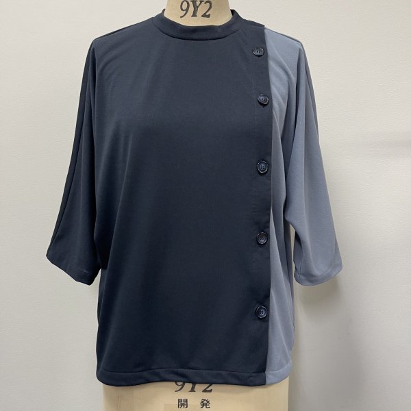 画像6:  吸水速乾 釦あきドルマンTシャツ (6)