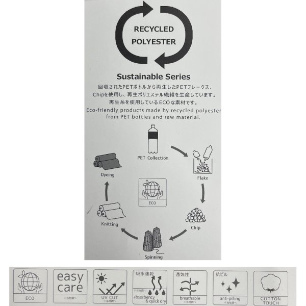 画像14: 吸水、速乾 コンシールファスナーあきラグランTシャツ (14)